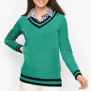 Talbots Mint Green V-Neck Sweater